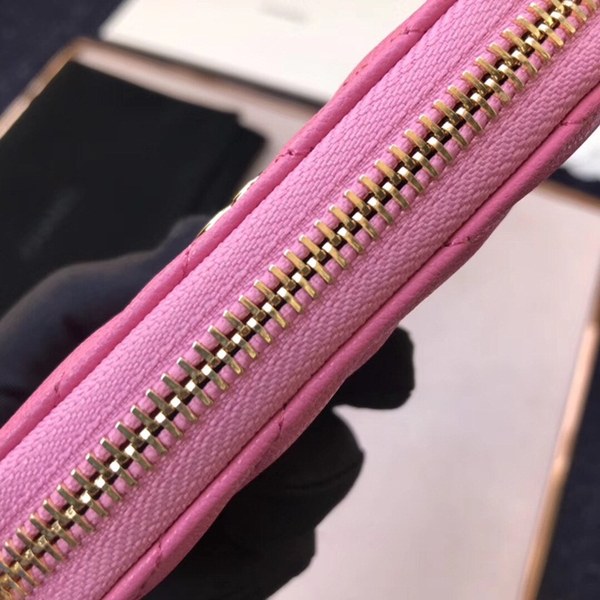 (미러급) 샤넬 캐비어 쉐브론 카드지갑 핫핑크