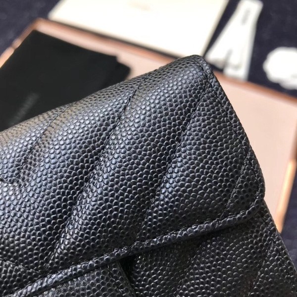 (미러급) 샤넬 캐비어 플랩카드지갑 블랙