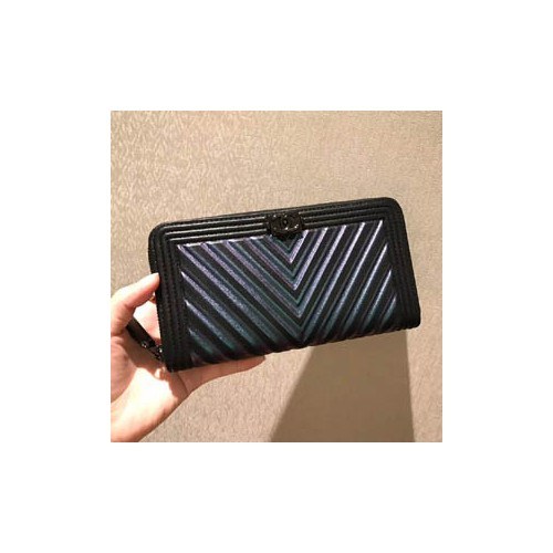 샤넬 보이 장지갑 블랙