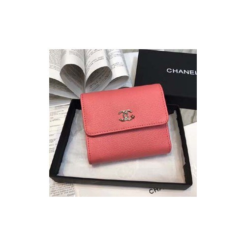 샤넬 소가죽 반지갑 80020 핑크