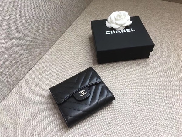 [미러급]샤넬 램스킨 쉐브론 반지갑