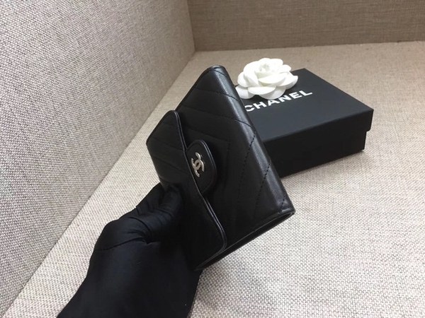 [미러급]샤넬 램스킨 쉐브론 반지갑