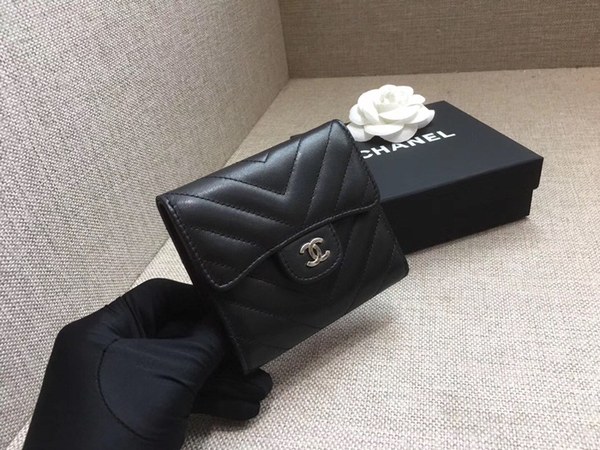 [미러급]샤넬 램스킨 쉐브론 반지갑