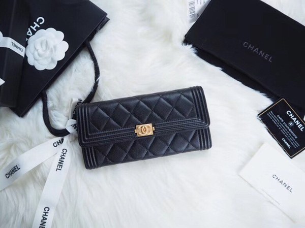 샤넬 보이장지갑 블랙 7742066