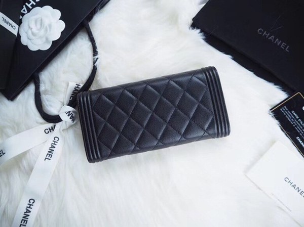 샤넬 보이장지갑 블랙 7742066