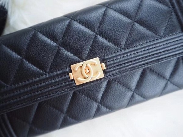 샤넬 보이장지갑 블랙 7742066