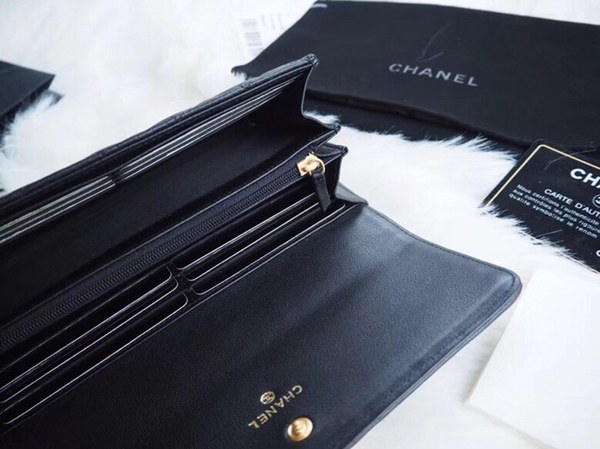 샤넬 보이장지갑 블랙 7742066