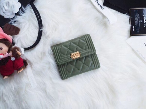 샤넬 레이보이 반지갑 A80734 그린