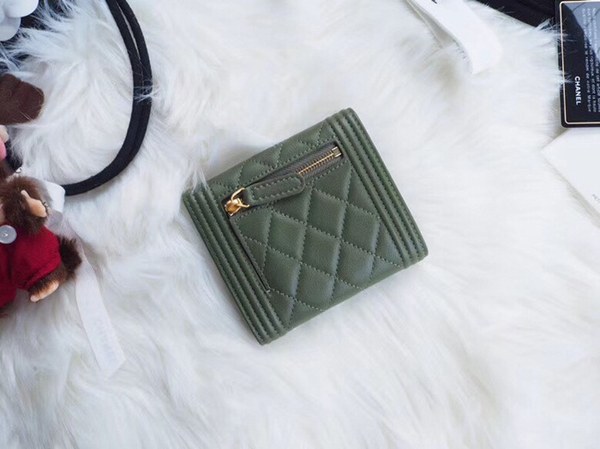 샤넬 레이보이 반지갑 A80734 그린