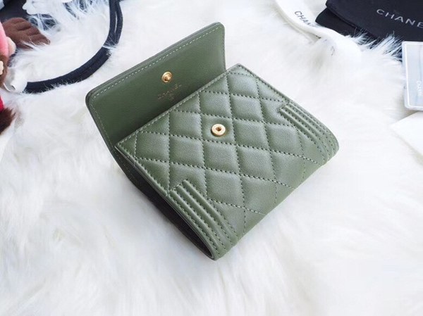 샤넬 레이보이 반지갑 A80734 그린
