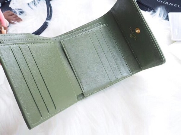 샤넬 레이보이 반지갑 A80734 그린