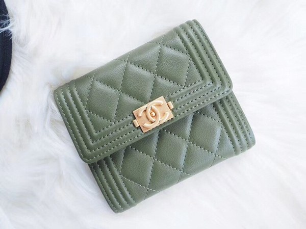 샤넬 레이보이 반지갑 A80734 그린