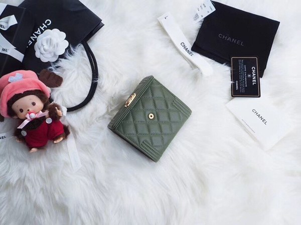 샤넬 레이보이 반지갑 A80734 그린