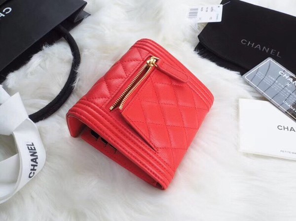 샤넬 레이보이 반지갑 A80734 레드