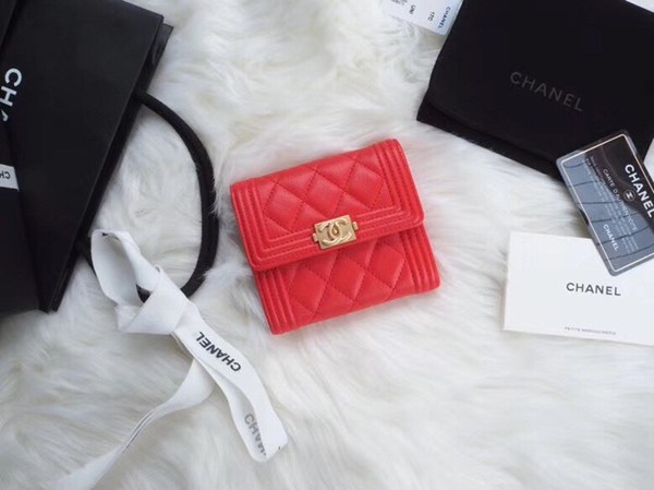 샤넬 레이보이 반지갑 A80734 레드