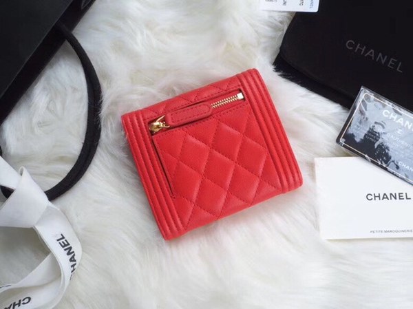 샤넬 레이보이 반지갑 A80734 레드