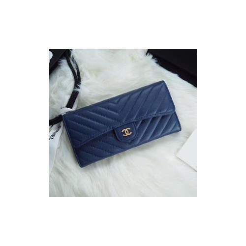 샤넬 보이장지갑 블루 7742066