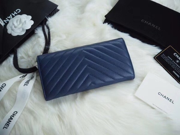 샤넬 보이장지갑 블루 7742066