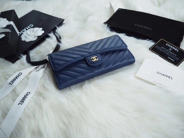 샤넬 보이장지갑 블루 7742066