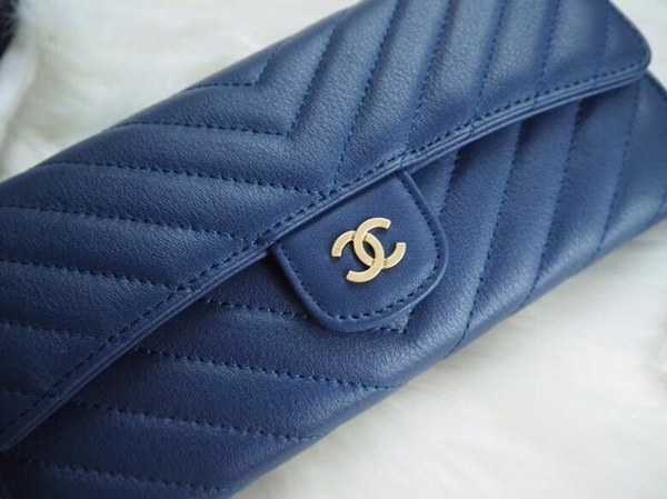 샤넬 보이장지갑 블루 7742066