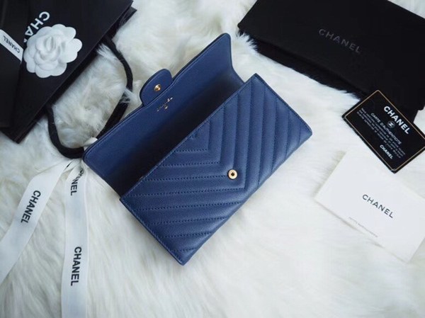 샤넬 보이장지갑 블루 7742066