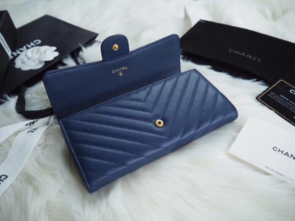샤넬 보이장지갑 블루 7742066