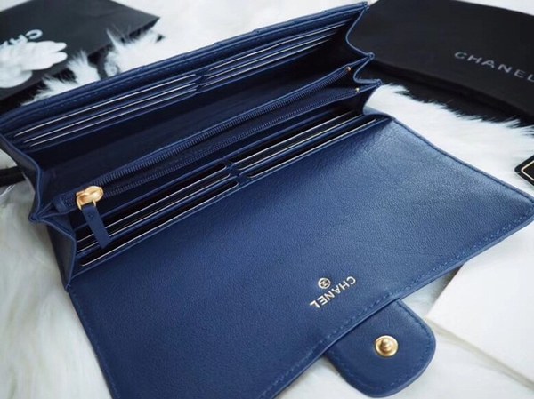 샤넬 보이장지갑 블루 7742066