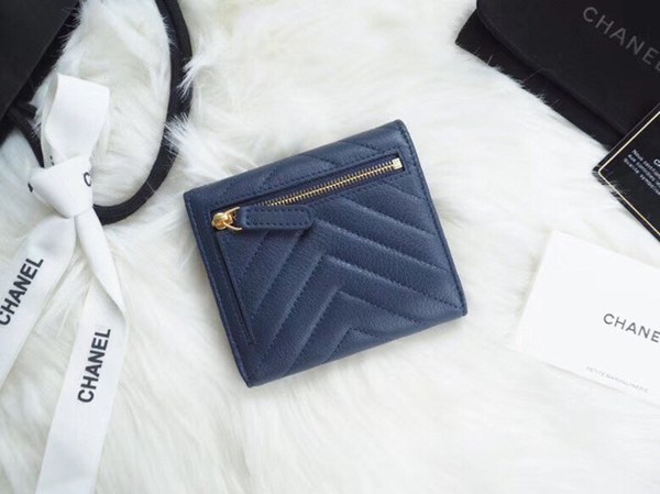 샤넬 보이 반지갑 블루 7738066