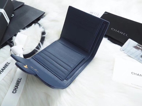 샤넬 보이 반지갑 블루 7738066