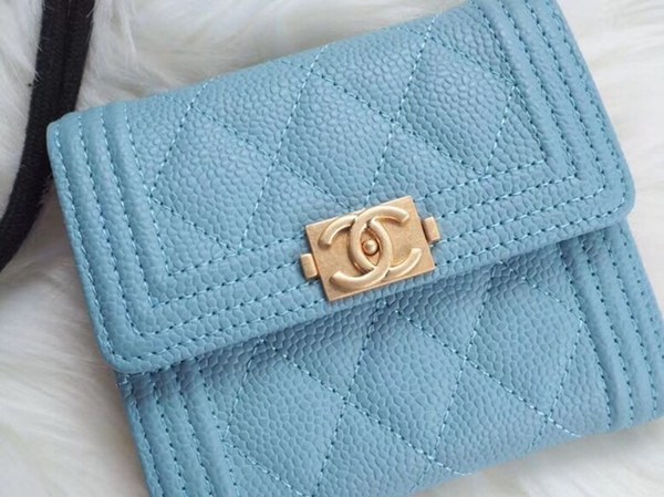 샤넬 레이보이 반지갑 A80734 블루