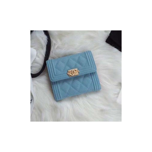 샤넬 레이보이 반지갑 A80734 블루