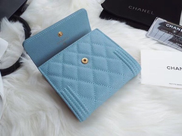 샤넬 레이보이 반지갑 A80734 블루