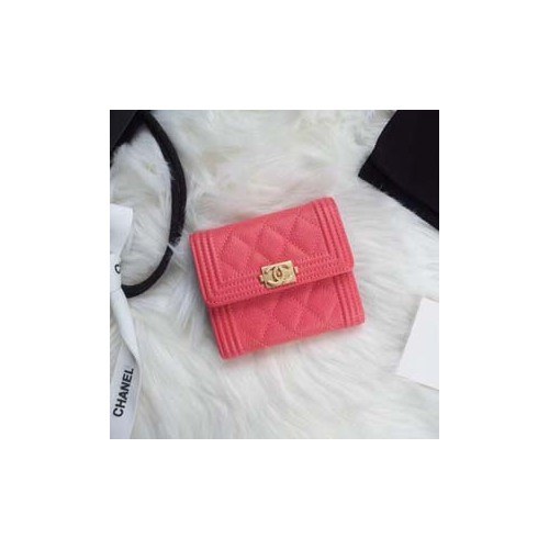 샤넬 레이보이 반지갑 A80734 핑크