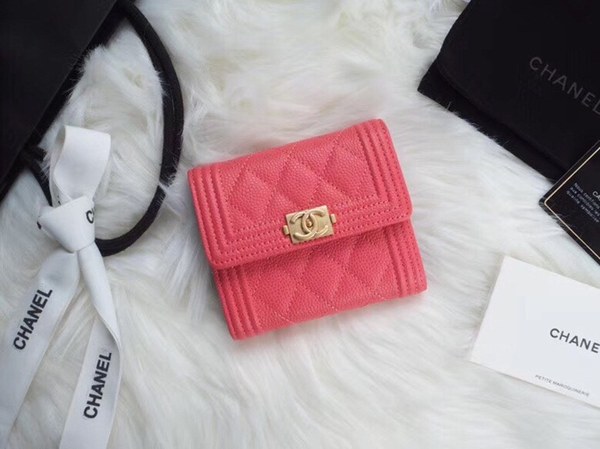 샤넬 레이보이 반지갑 A80734 핑크