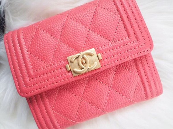 샤넬 레이보이 반지갑 A80734 핑크
