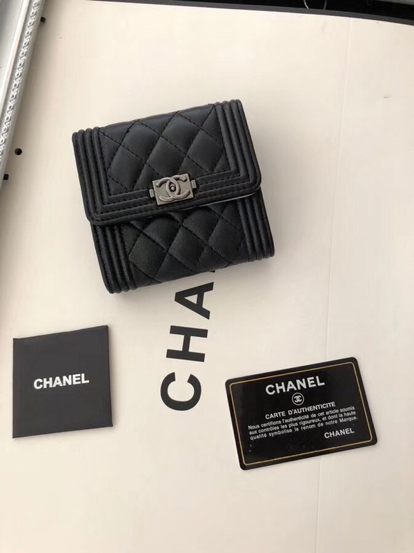 Chanel 2020 여성용 보이 지갑 블랙