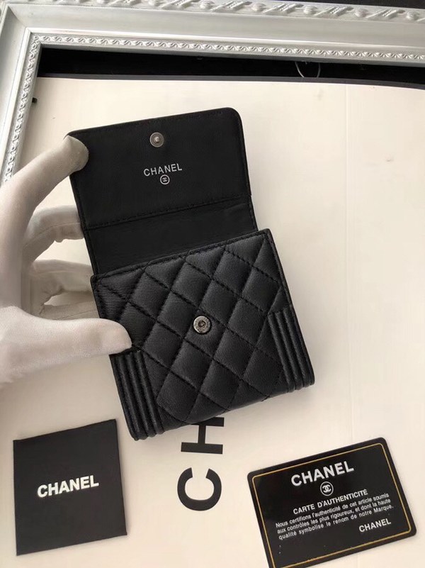 Chanel 2020 여성용 보이 지갑 블랙