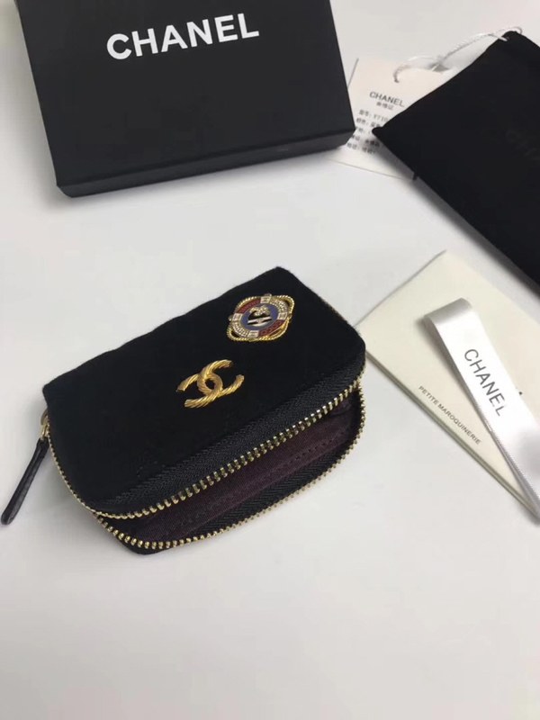 Chanel 2020 여성용 빈티지 참장식 지퍼 카드지갑