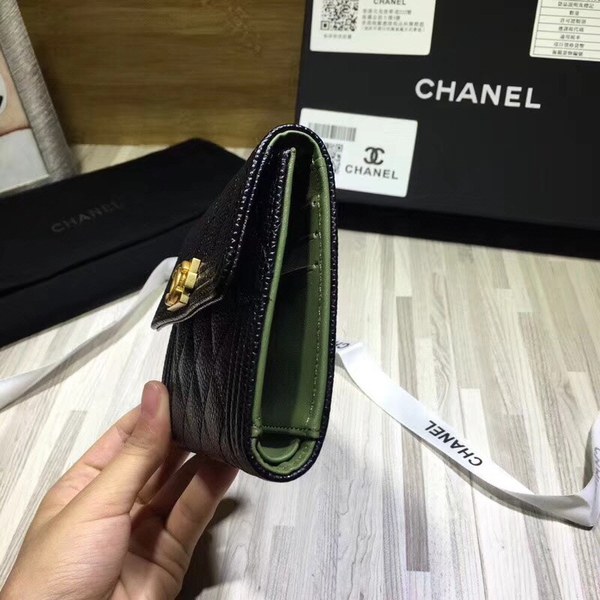 Chanel 2020 여성용 보이 캐비어 지피 반지갑 블랙,그레이,그린