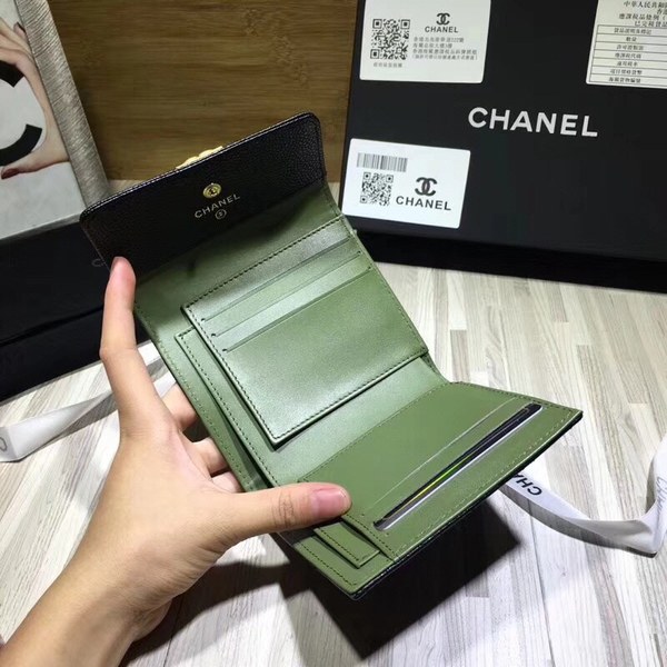 Chanel 2020 여성용 보이 캐비어 지피 반지갑 블랙,그레이,그린