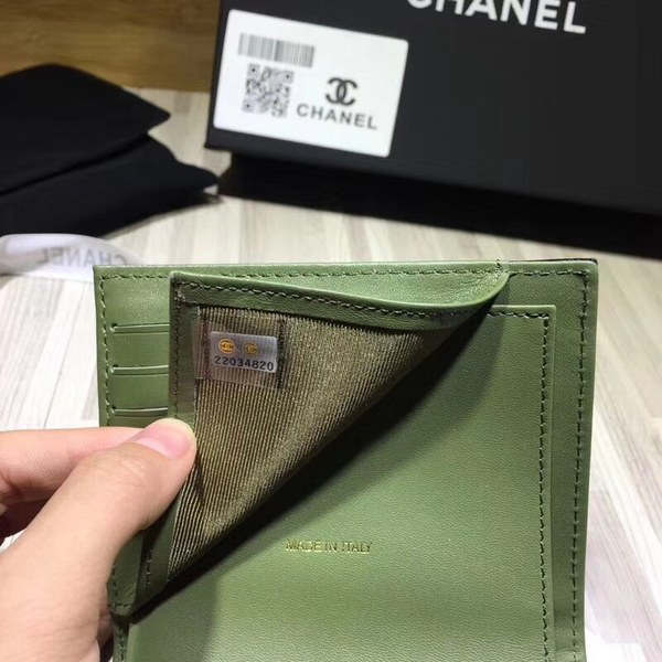 Chanel 2020 여성용 보이 캐비어 지피 반지갑 블랙,그레이,그린