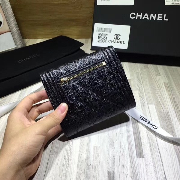 Chanel 2020 여성용 보이 캐비어 지피 반지갑 블랙,그레이,그린