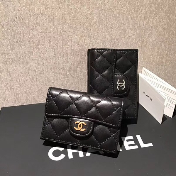 샤넬 램스킨 반지갑 c90