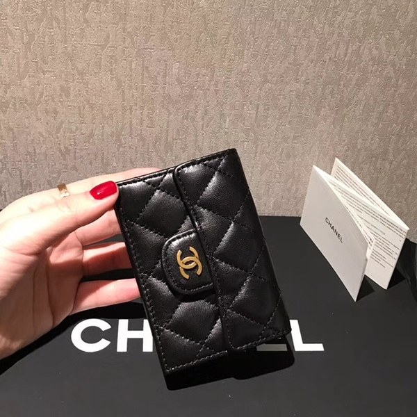 샤넬 램스킨 반지갑 c90