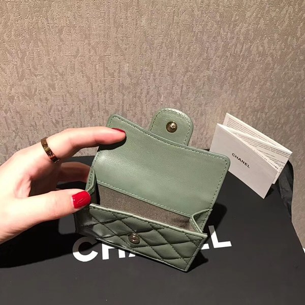 샤넬 램스킨 반지갑 c89