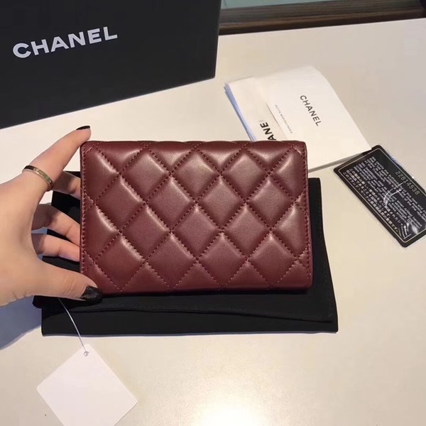 샤넬 중지갑 와인