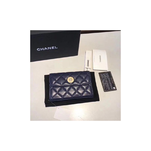 샤넬 중지갑 블루