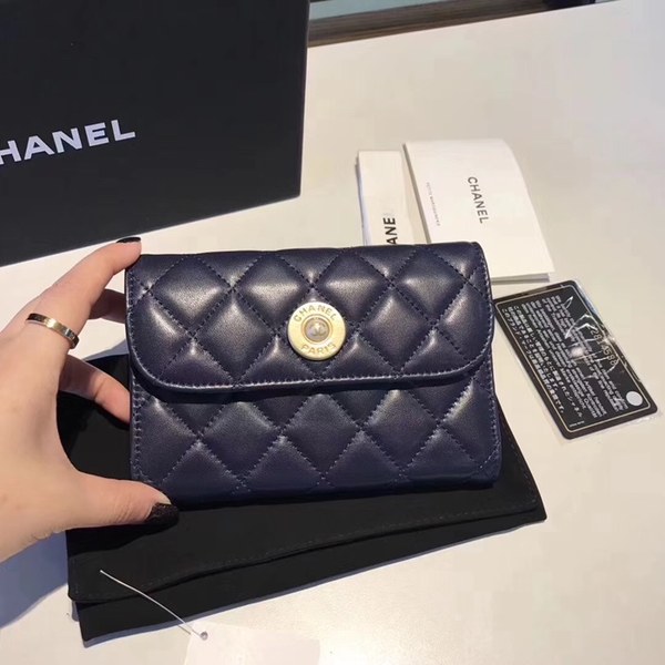 샤넬 중지갑 블루