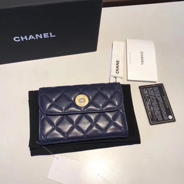 샤넬 중지갑 블루