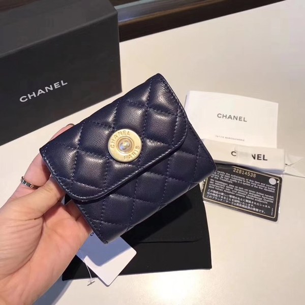 샤넬 반지갑 블루